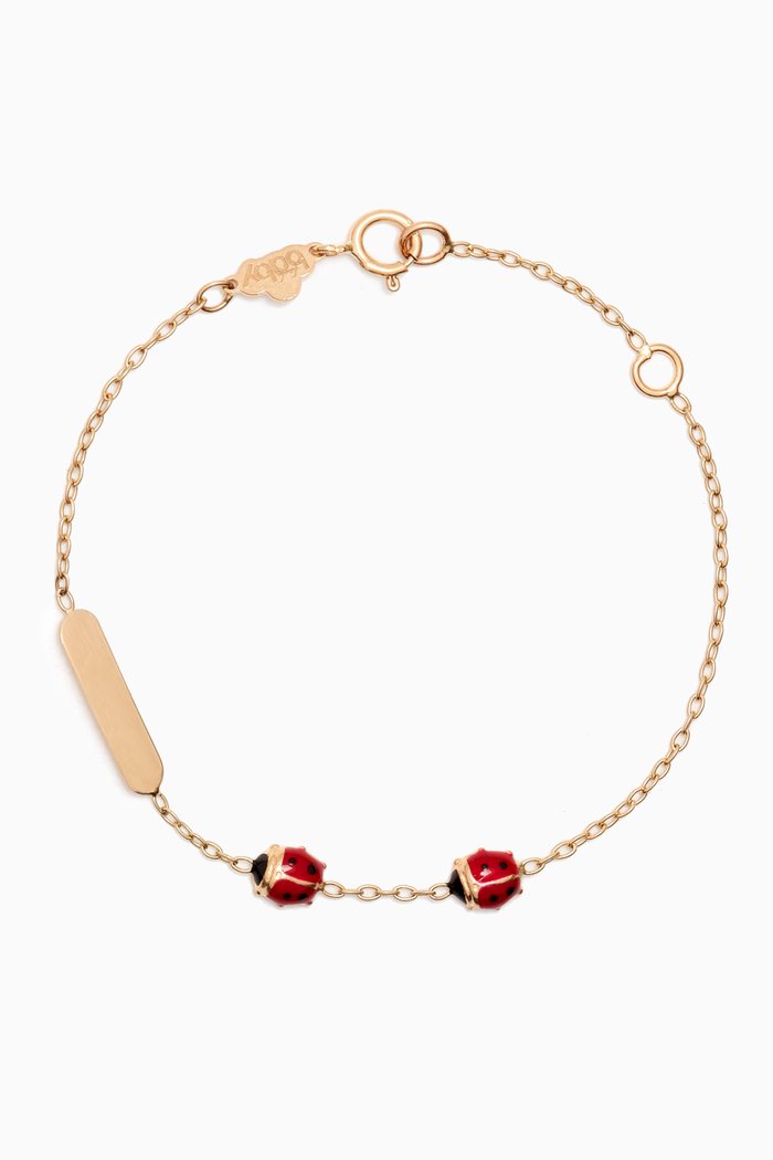 

Double Lady Bug Bracelet in 18kt Gold