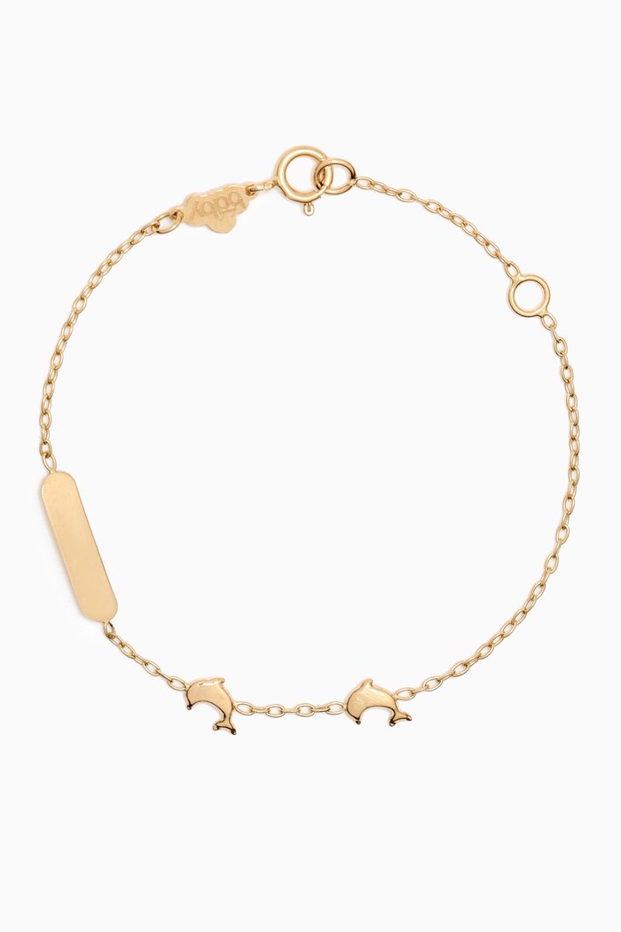 Double Dolphin Bracelet in 18kt Gold