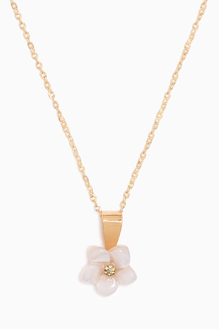 

Floral Mother-of-Pearl Diamond Pendant in 18kt Yellow Gold