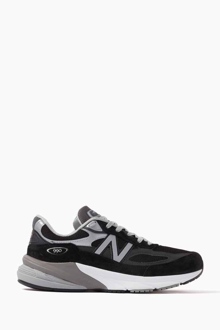 

Made in USA 990v6 Sneakers in Suede & Mesh, Black