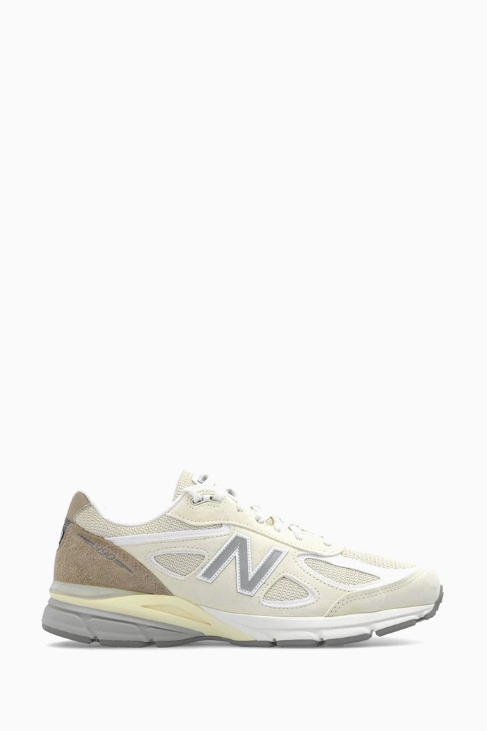 

990v4 Sneakers in Suede & Mesh, White