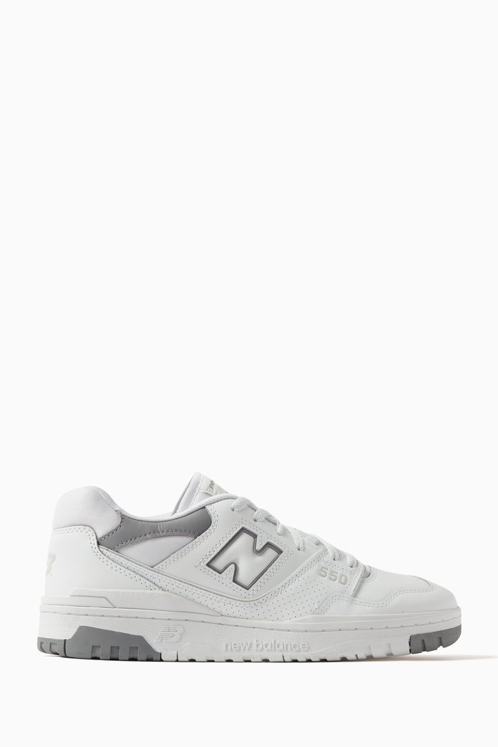 

BB50 Low-top Sneakers in Suede & Leather, White