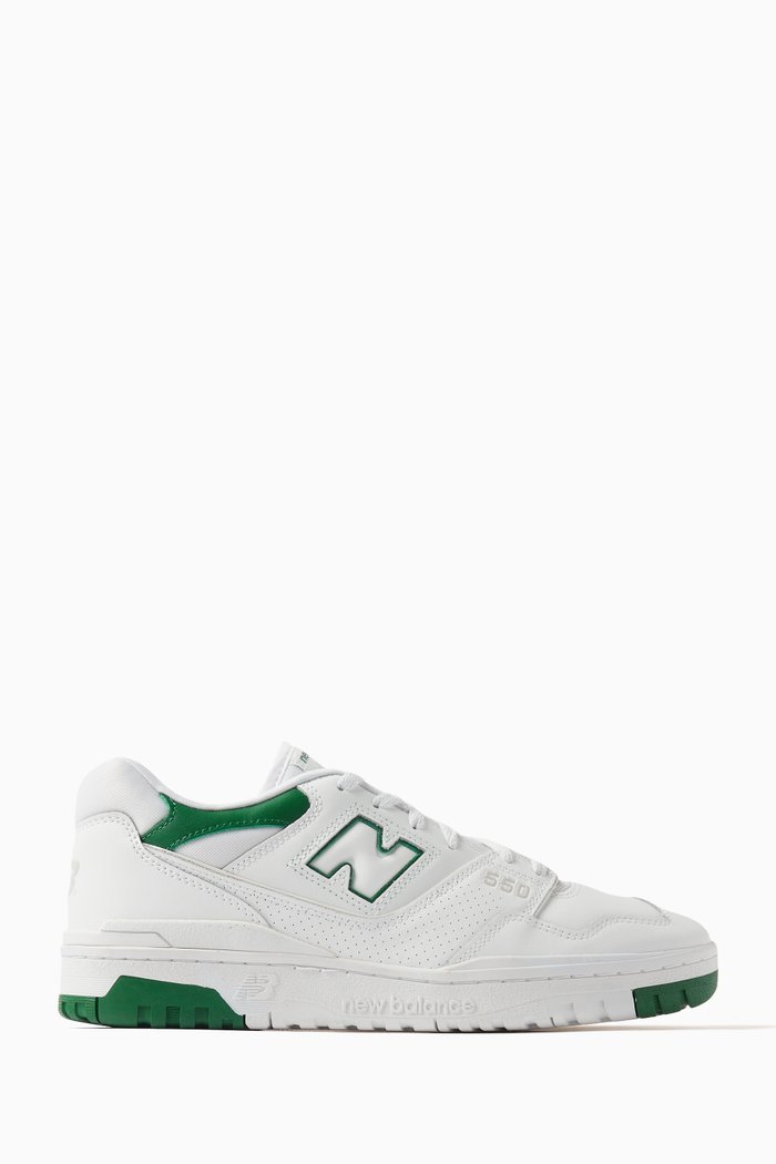 

BB550 Low-top Sneakers in Suede & Leather, White