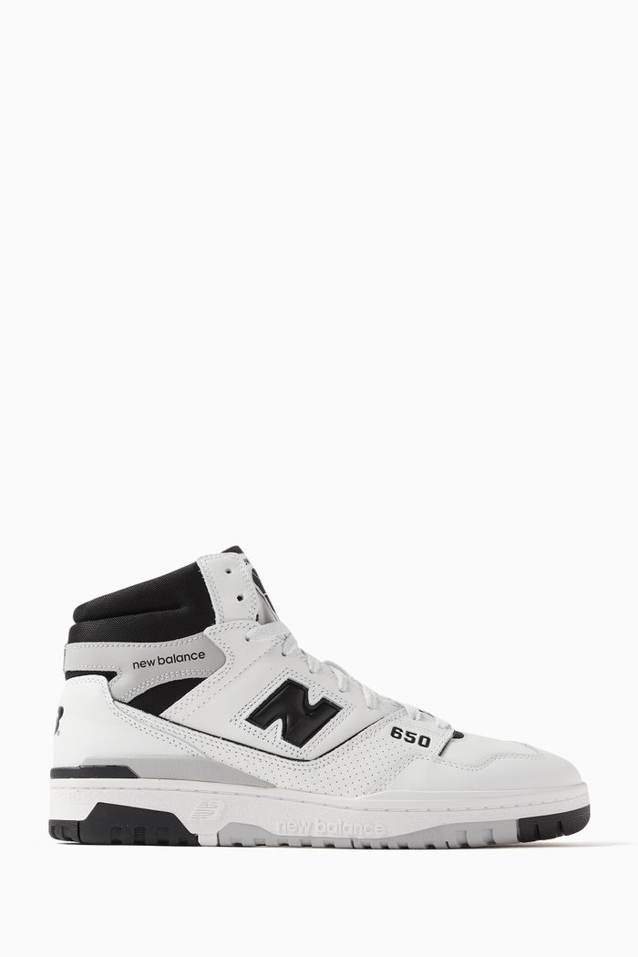 

BB650 High-top Sneakers in Leather, White