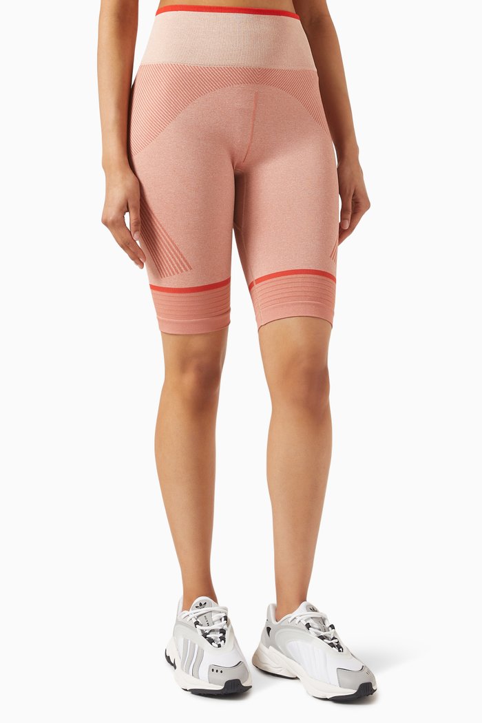 

x Stella McCartney True Strength Yoga Shorts in Recycled Stretch-nylon, Orange