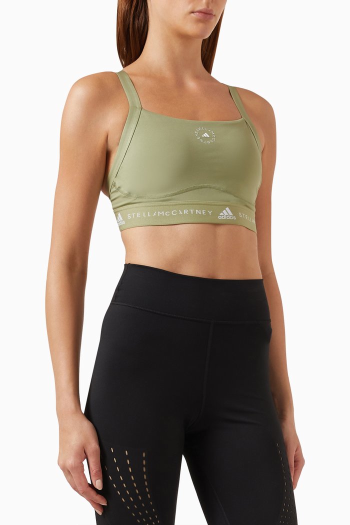 

x Stella McCartney True Purpose Sports Bra in Recycled Stretch-fabric, Brown