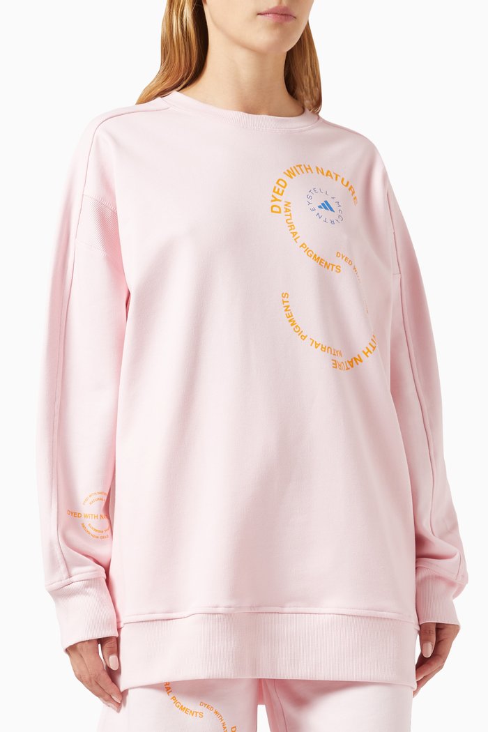 

x Stella McCartney Logo-print Sweatshirt in Organic Cotton, Pink