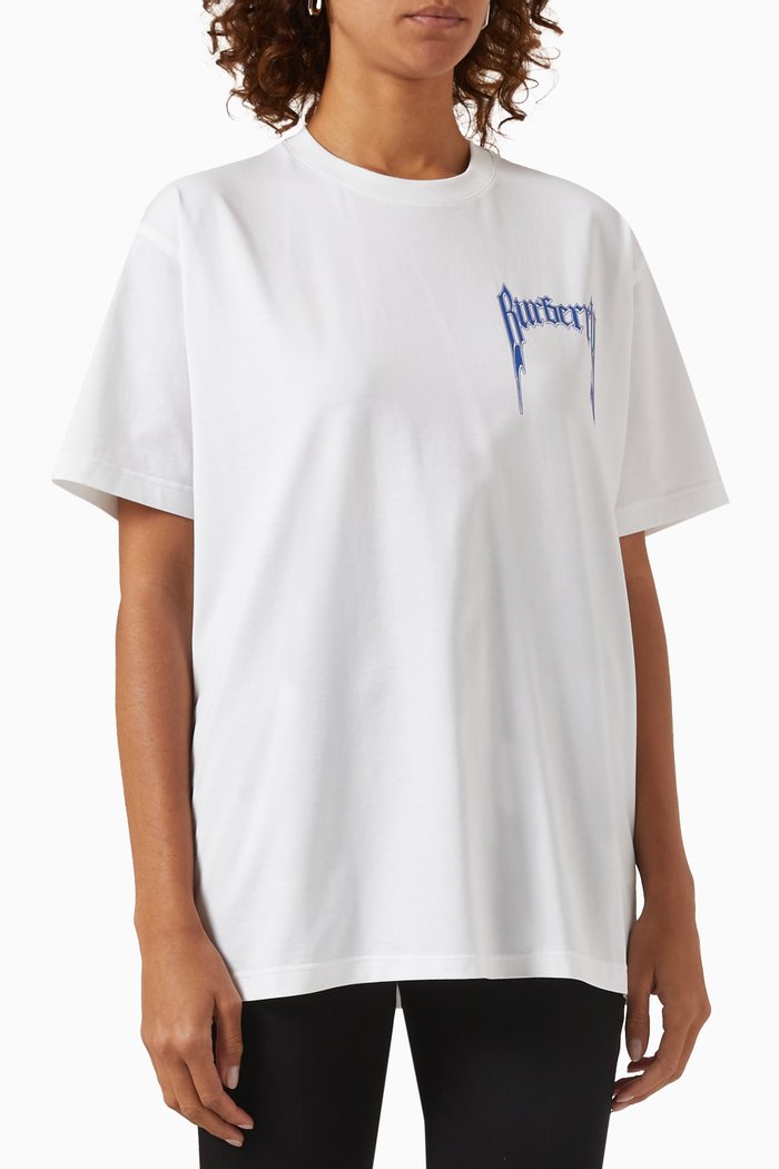Carrick Logo-print T-shirt in Organic Cotton-jersey, White