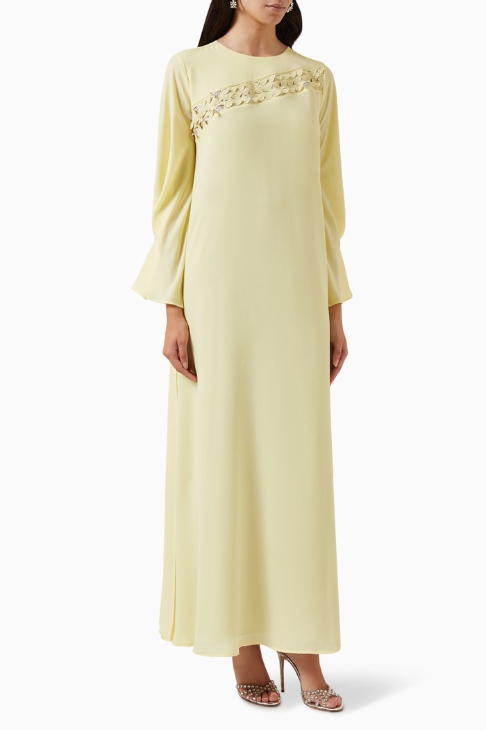 Leaf Kaftan, Yellow