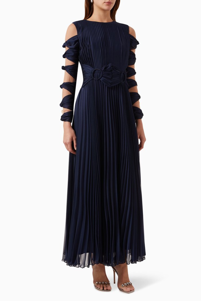 

Pleated Dress, Blue