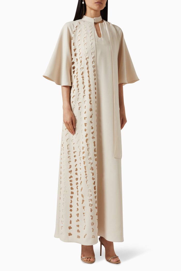 

Leaf Cut-out Kaftan, Neutral