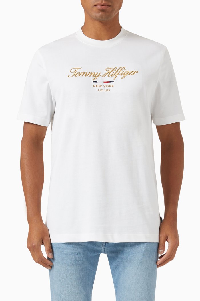 

Icon Stripe T-shirt in Cotton Jersey, White