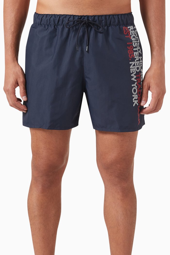 

Logo-print Mid-length Swim Shorts, Blue