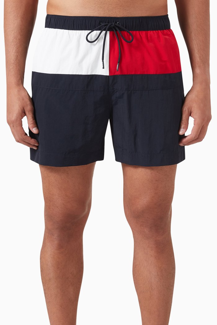 

Core Flag Mid-length Swim Shorts, Blue