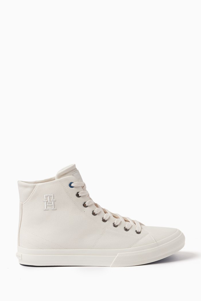 

Monogram High Top Sneakers in Canvas, Neutral