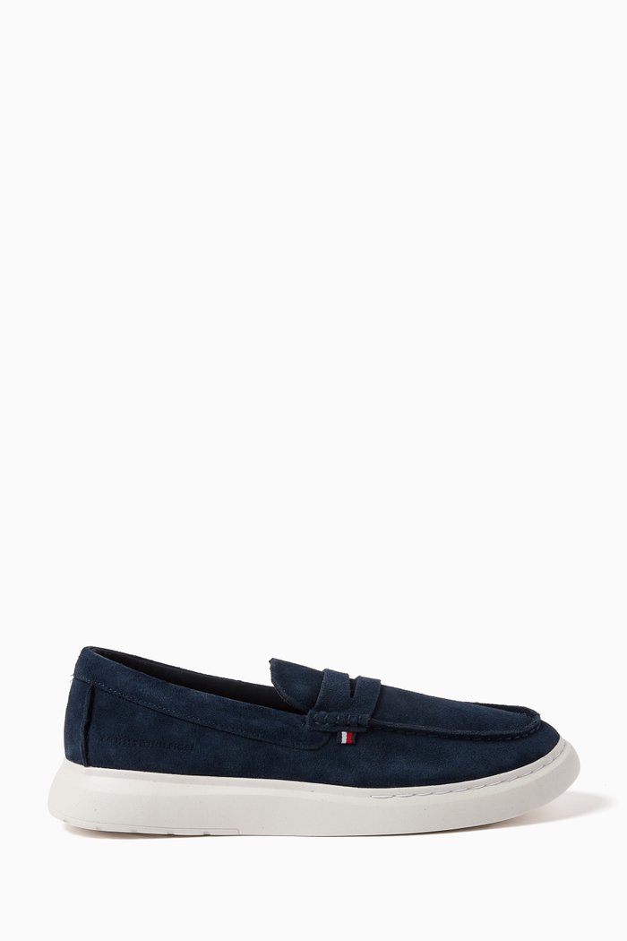

Hybrid Loafers in Suede, Blue