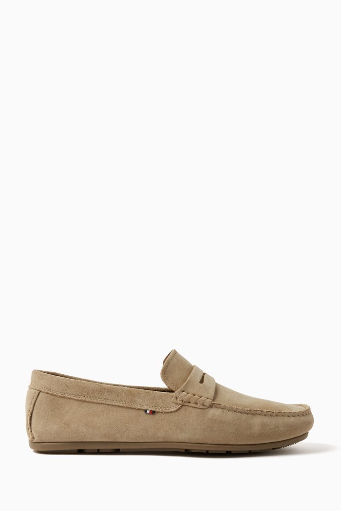 

Casual Driver Shoes in Suede, Neutral