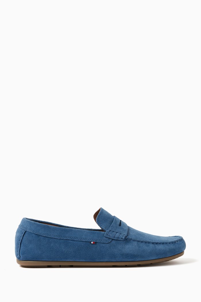 

Casual Driver Shoes in Suede, Blue