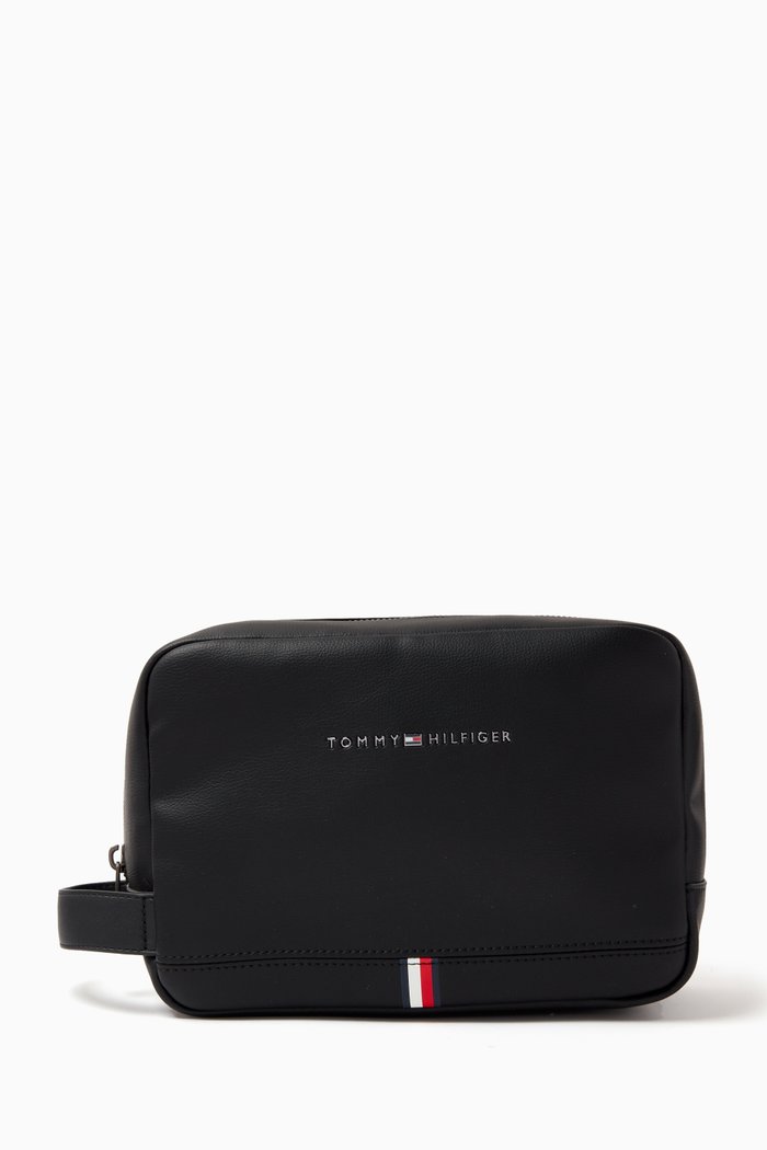 

TH Corporate Washbag in Faux-leather, Black