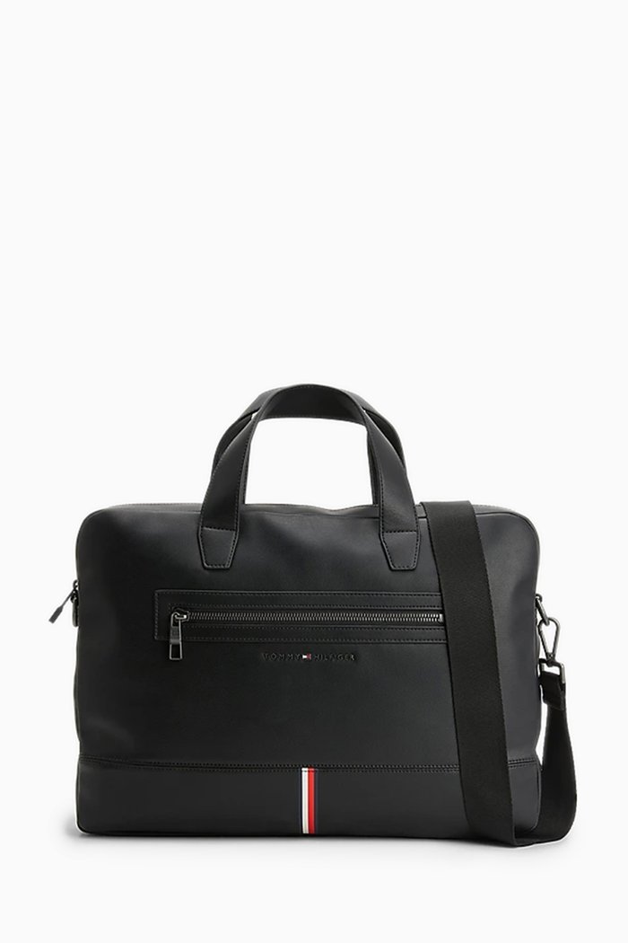 

TH Corporate Computer Bag in Faux Leather, Black