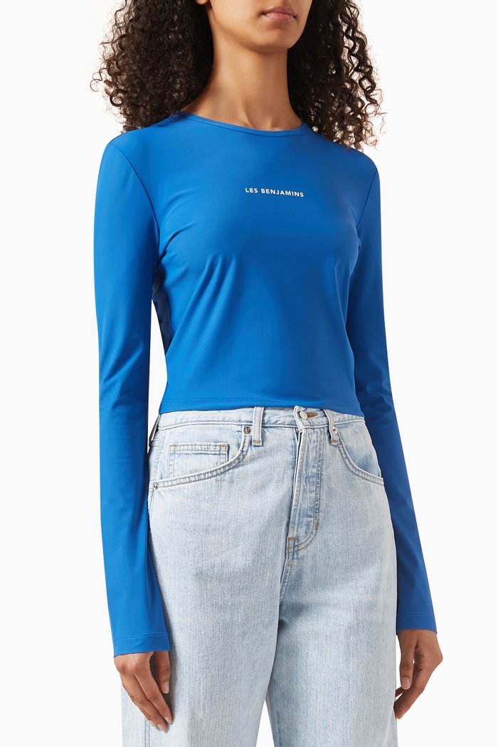 

002 Blouse in Jersey, Blue