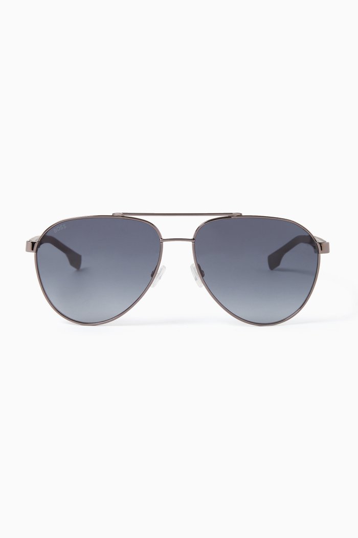 

Aviator Sunglasses in Metal, Grey