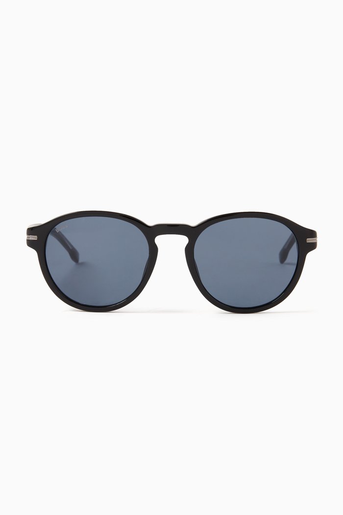 

Round Sunglasses in Acetate, Black