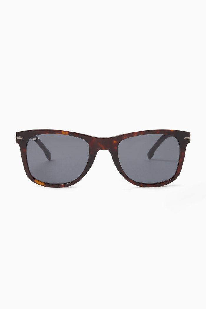 

Rectangle Sunglasses in Acetate, Brown