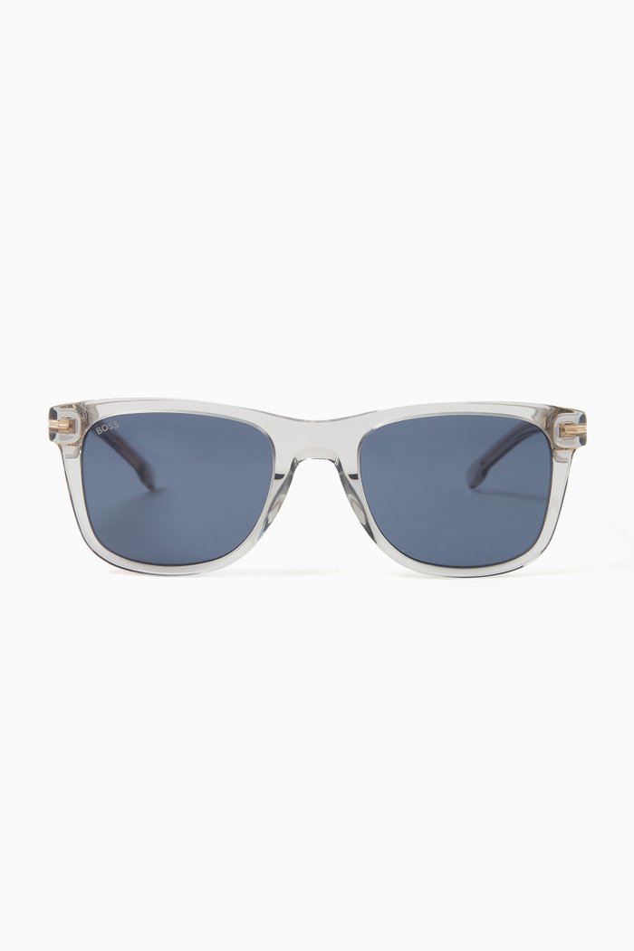 

Rectangle Sunglasses in Acetate, Grey