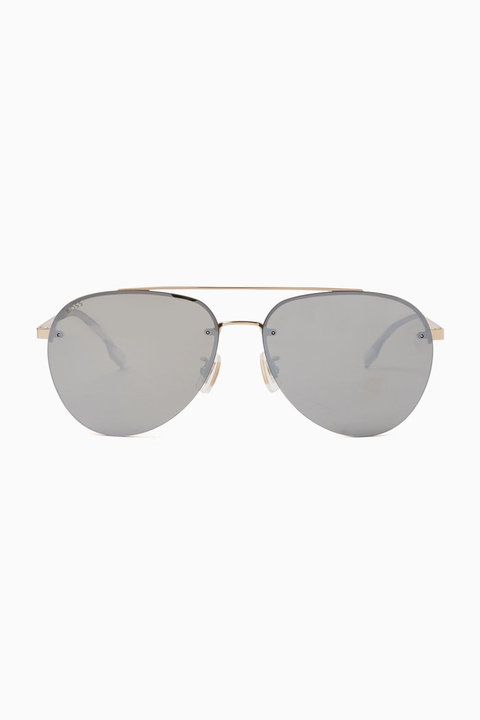 Pilot Sunglasses in Metal, Gold
