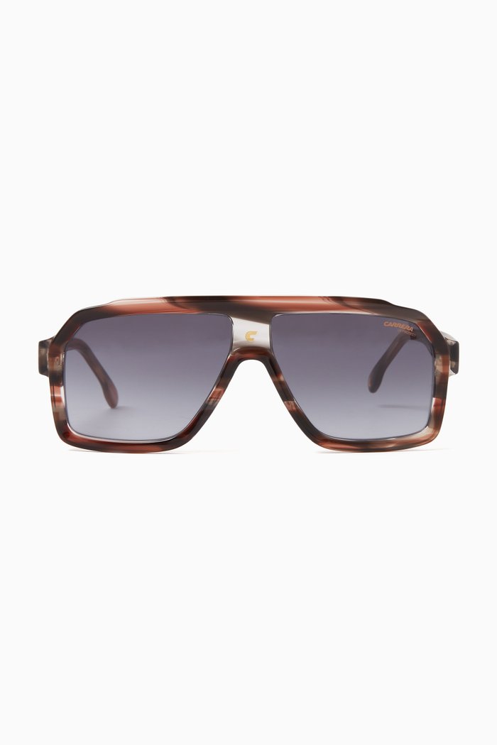 Rectangle Sunglasses in Acetate, Brown