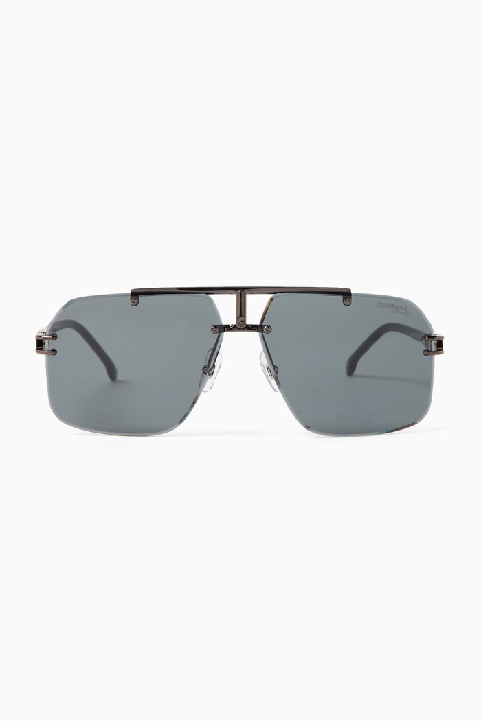 

Aviator Sunglasses in Metal, Black