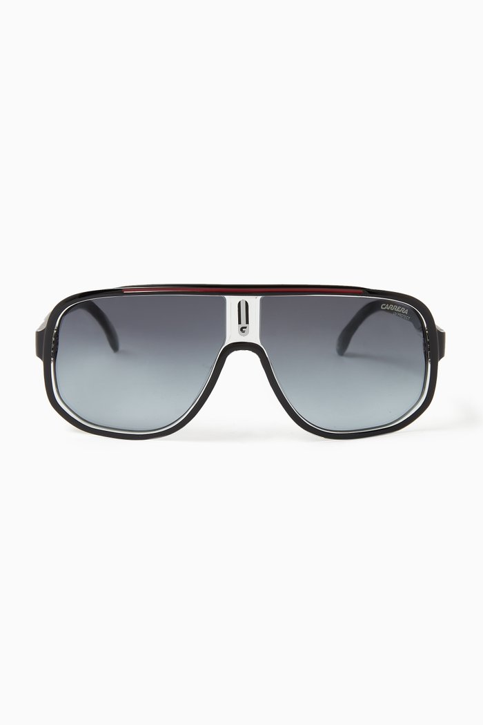 

Aviator Sunglasses in Acetate, Black