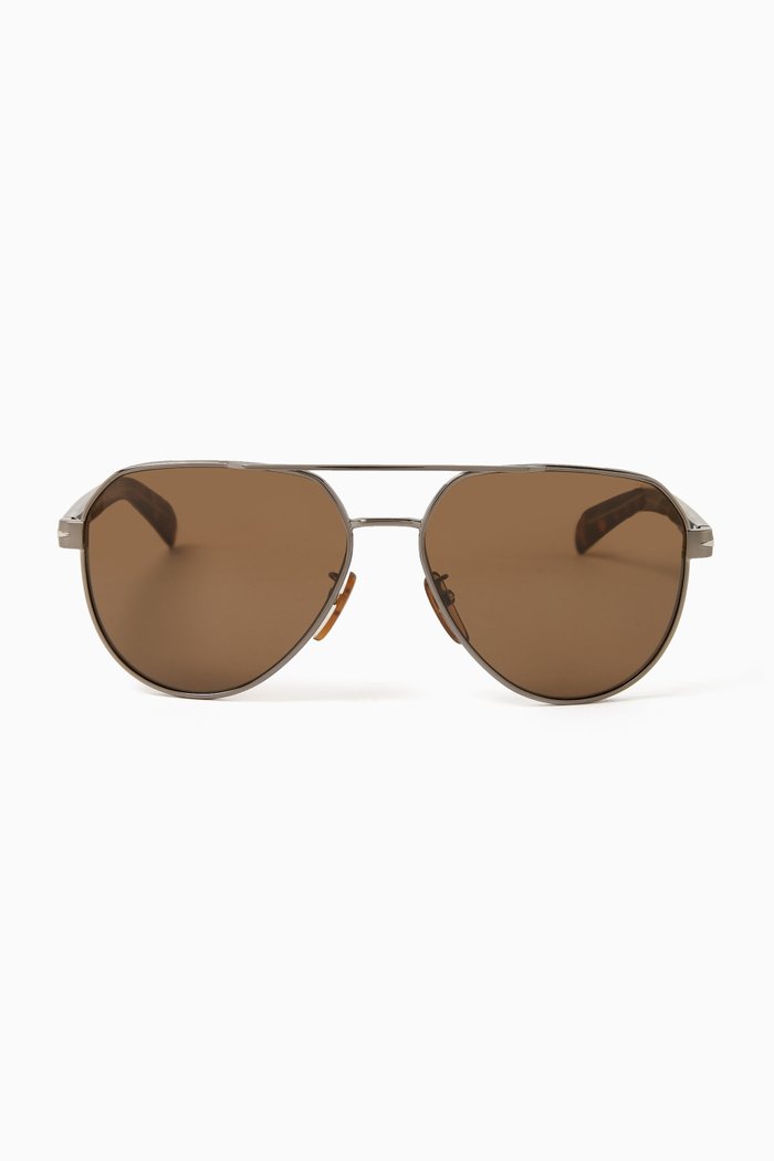 

Pilot Sunglasses in Metal, Brown