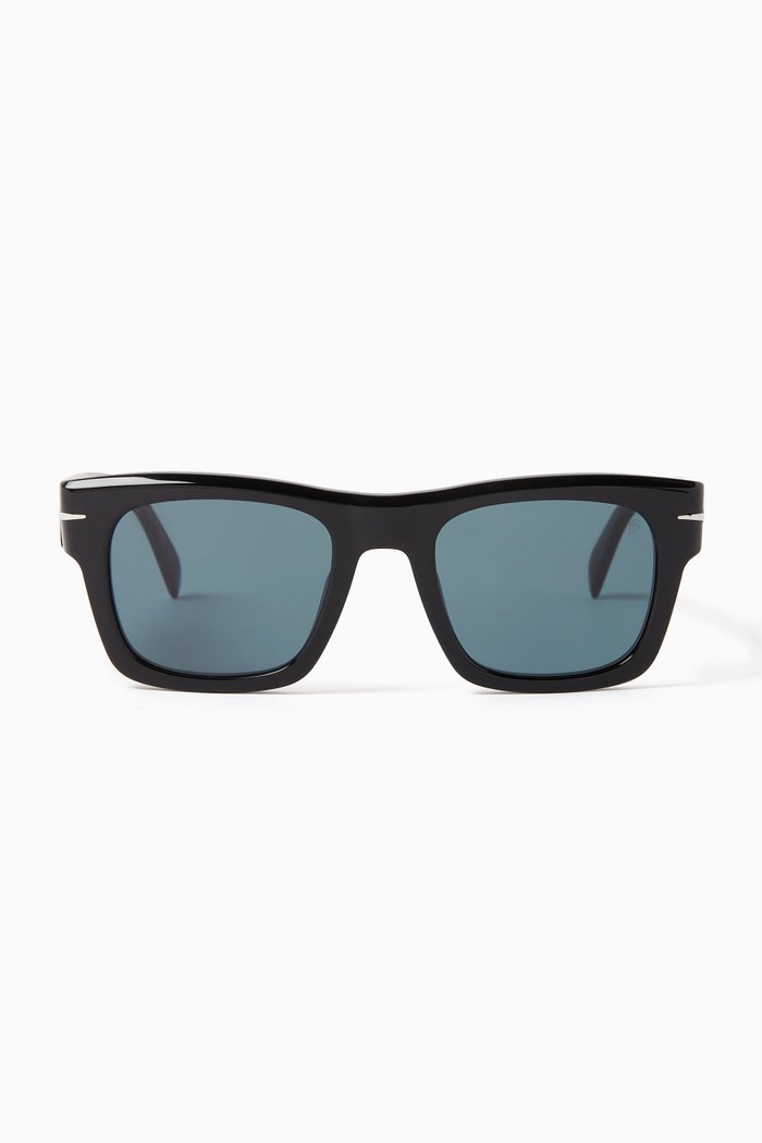 

Rectangle Sunglasses in Acetate, Black