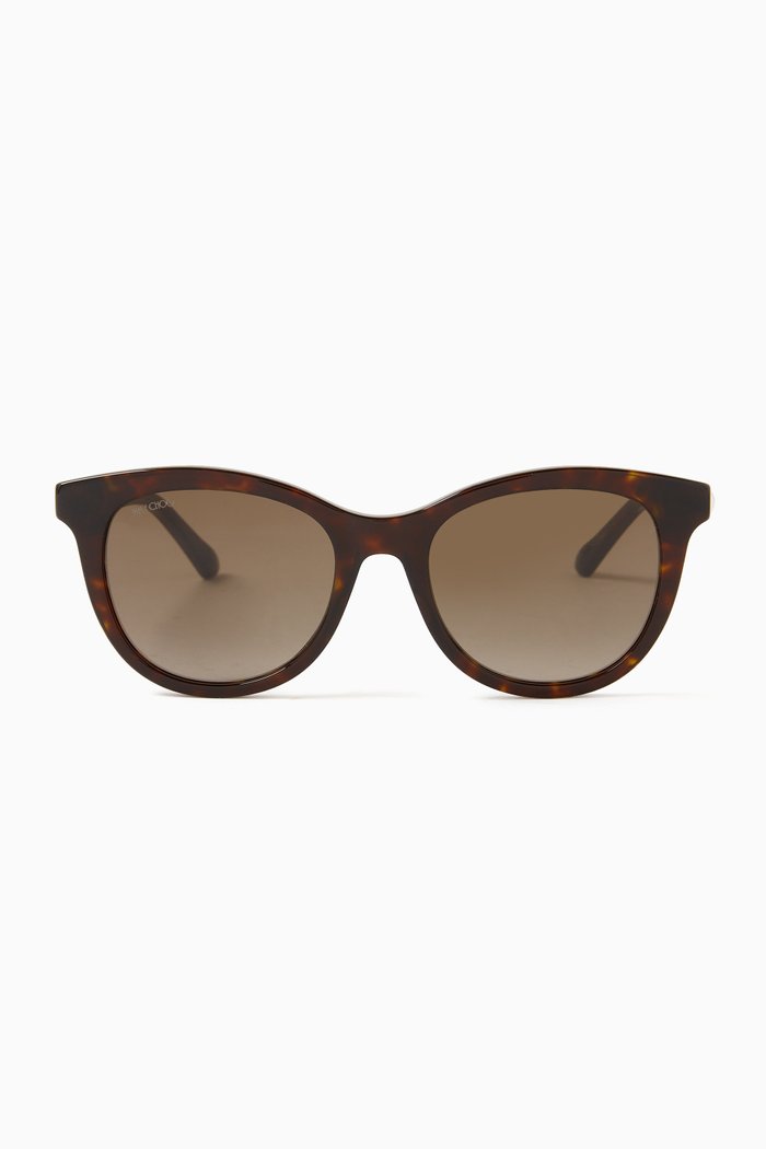 

Annabeth Butterfly Sunglasses in Acetate, Brown