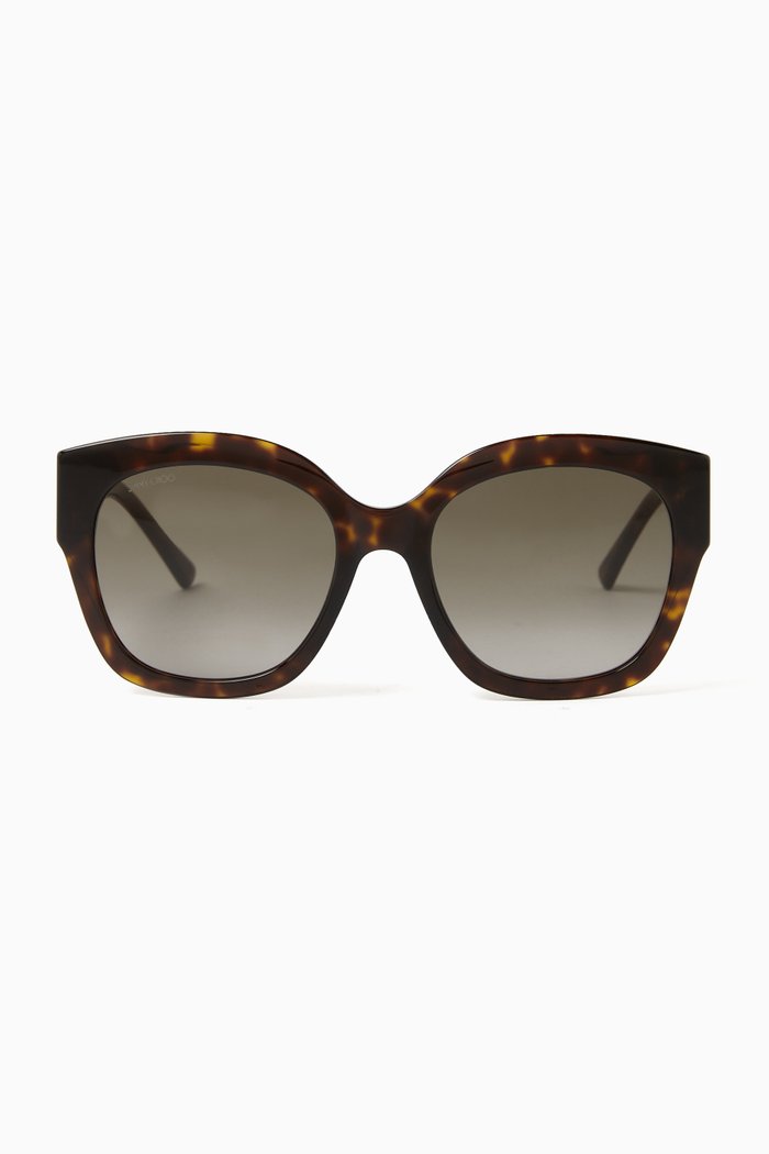 

Leela Tortoise-shell Oversized Sunglasses in Acetate, Brown