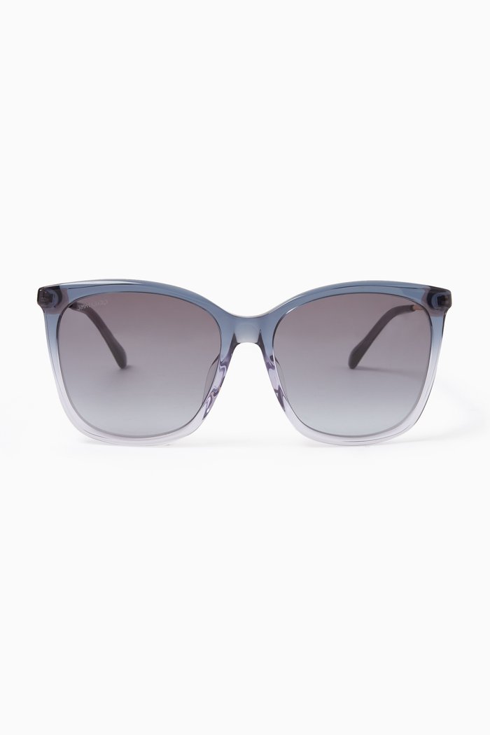 

Nerea Square Frame Sunglasses in Acetate, Blue