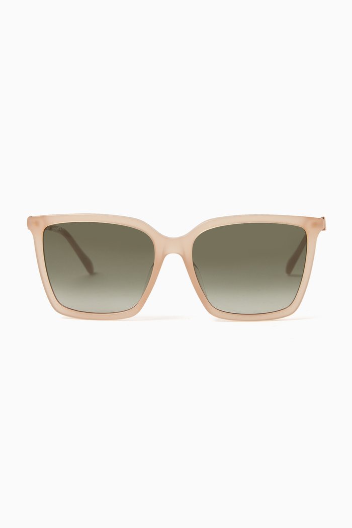 

Totta Rectangular Frame Sunglasses in Acetate, Neutral