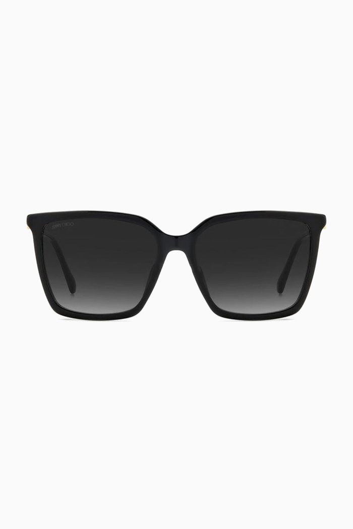 

Totta Rectangular Frame Sunglasses in Acetate, Black