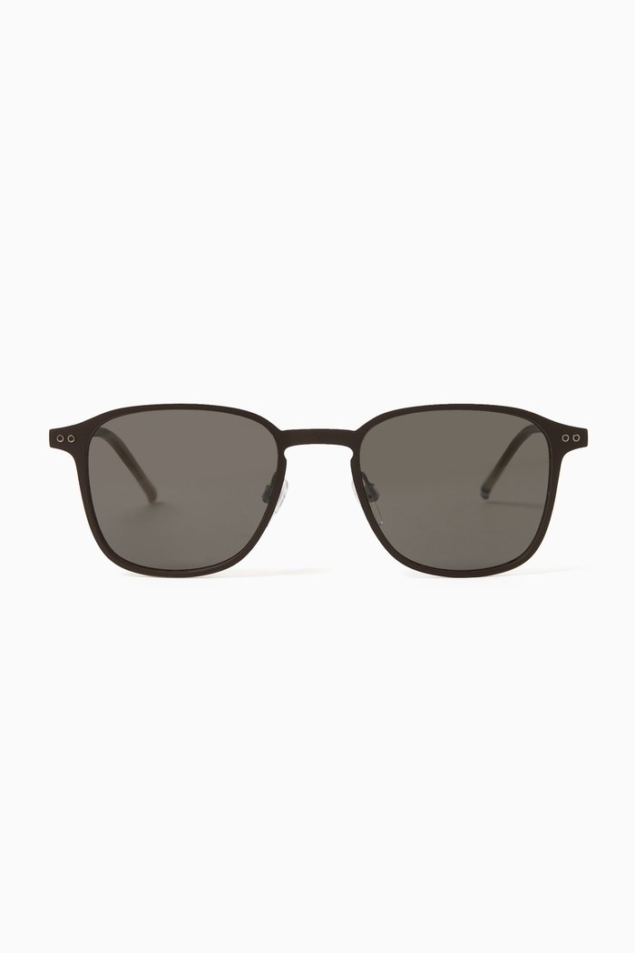 Wayfarer Sunglasses in Metal, Brown