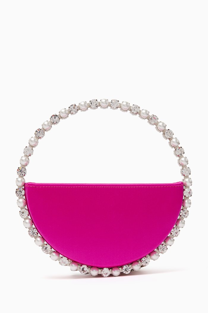 

Pearlescent Eternity Clutch in Satin, Pink