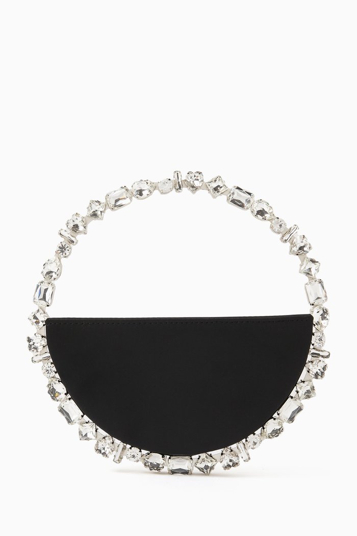 

Taliya Eternity Clutch in Satin, Black