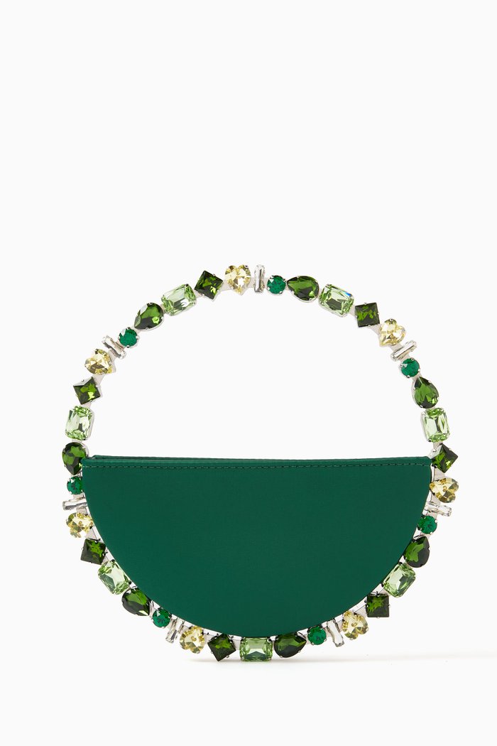 

Taliya Eternity Clutch in Satin, Green
