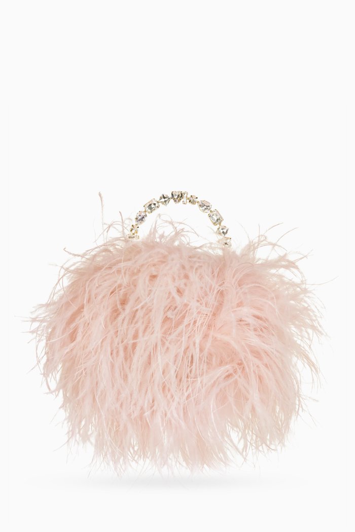 

Taliya Eternity Clutch in Feathers, Neutral