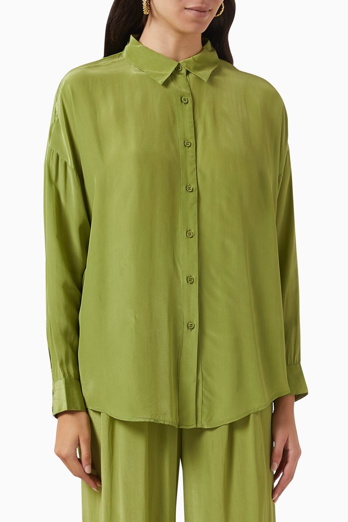

Levi Shirt in Viscose, Green