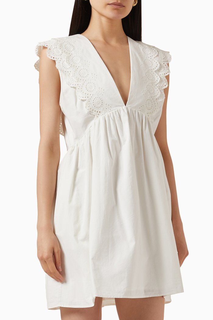 

Cassidy Mini Dress in Cotton, White