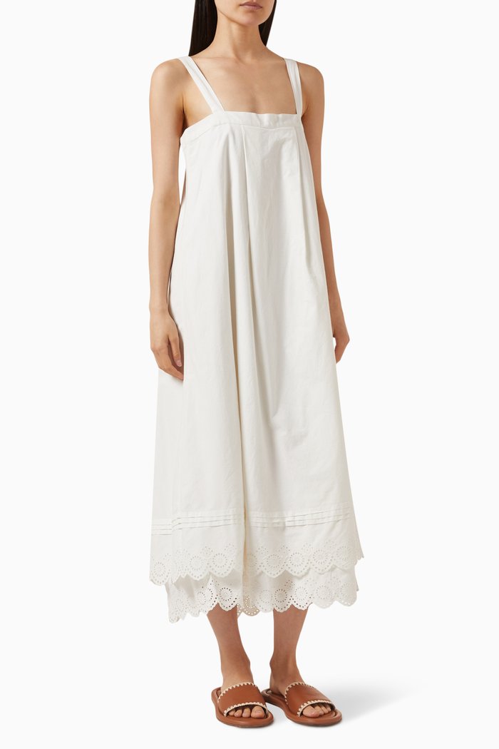 

Cassidy Midi Dress in Cotton, White