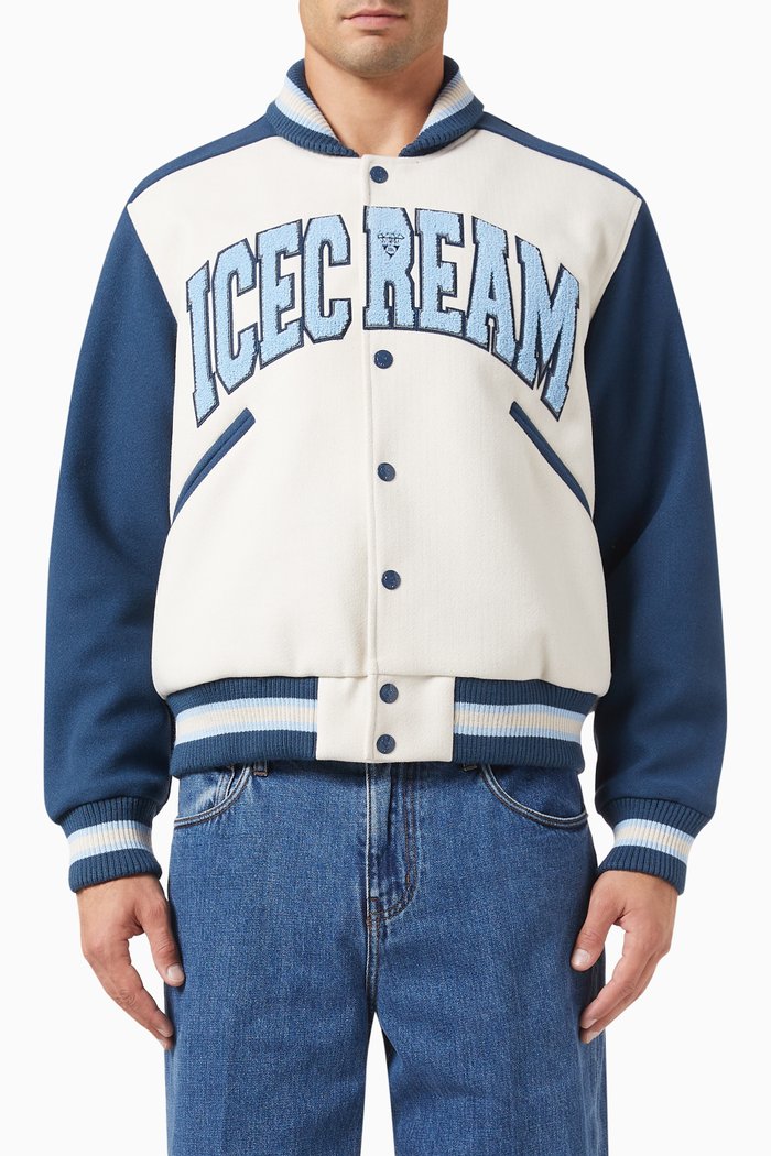 

Varsity Jacket in Fleece, Multicolour