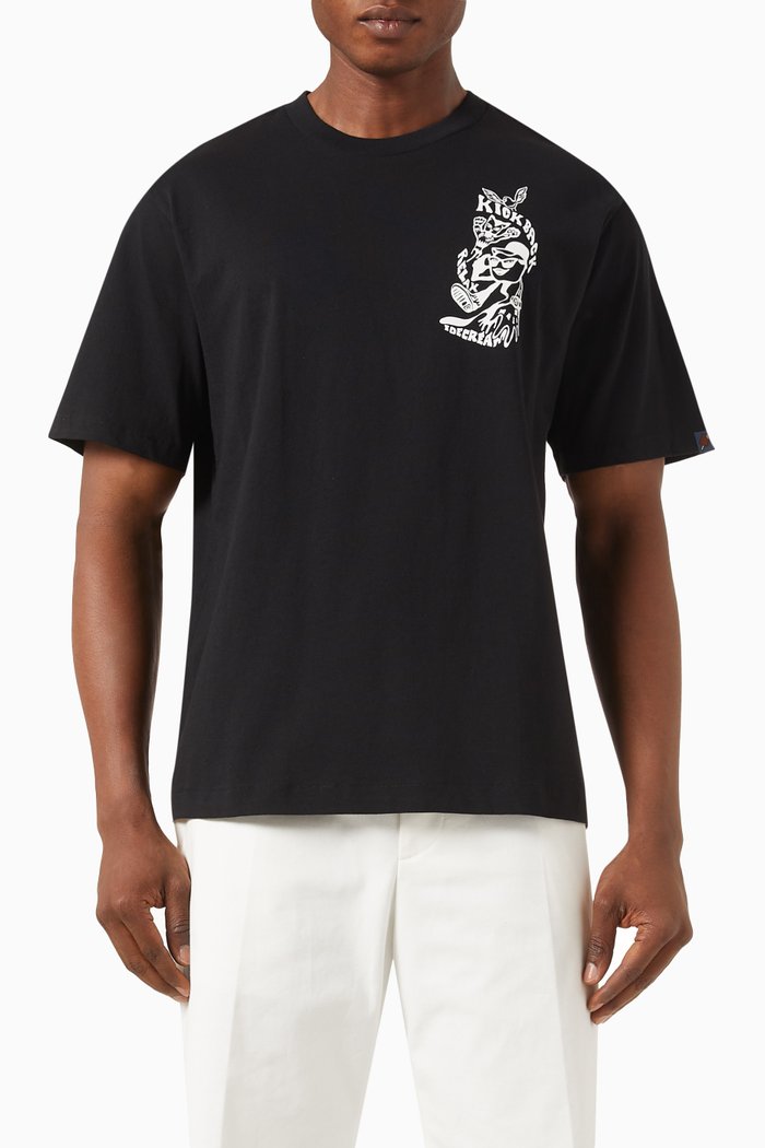 

Kick Back Relax Graphic-print T-shirt in Cotton-jersey, Black
